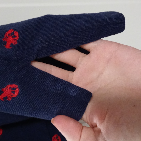 🦞RARE/VTG Polo Ralph Lauren🦞 - Navy/Red Embroidered Lobster S/S Polo - Picture 7 of 12